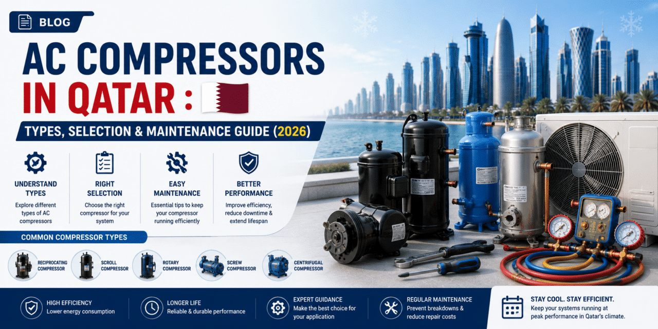 AC Compressors in Qatar : Types, Selection & Maintenance Guide (2026)